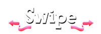 the word swipe on a black background