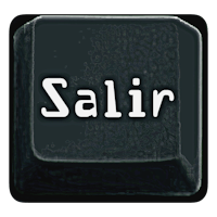 a black keyboard with the word salir on it